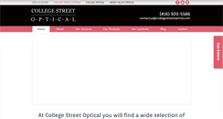 Desktop Screenshot of collegestreetoptical.com