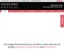Tablet Screenshot of collegestreetoptical.com